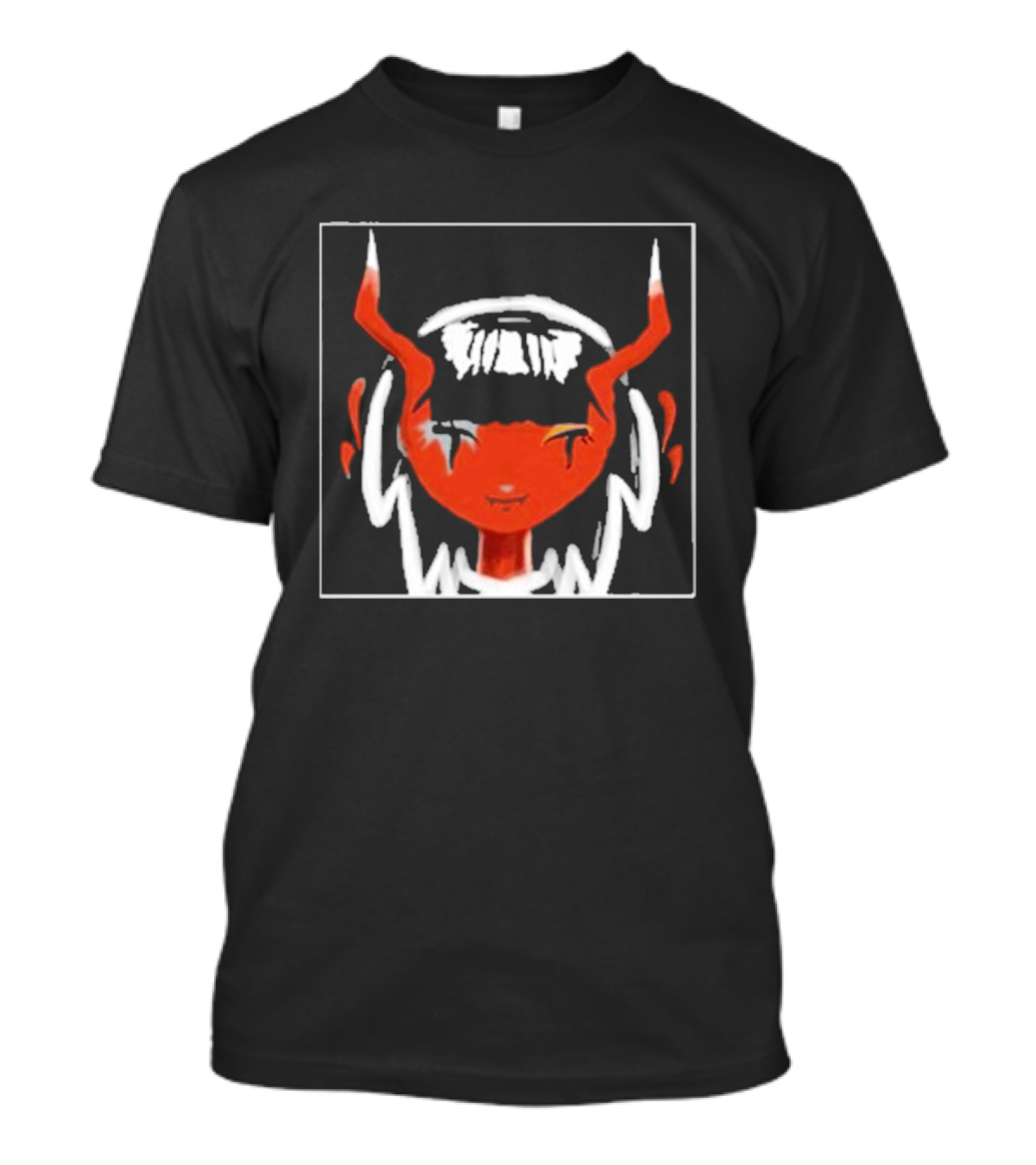 Meowskulls IRL Red Masked Character With Horns And Headphones T-Shirt