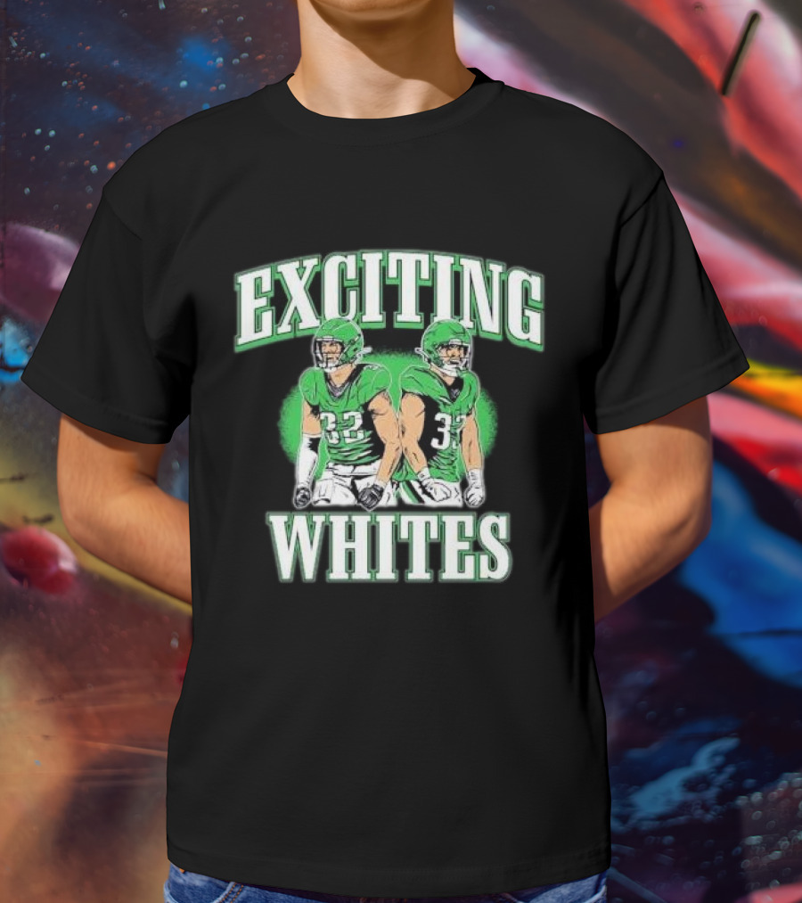 Exciting Whites Philadelphia Eagles Football Players T-Shirt