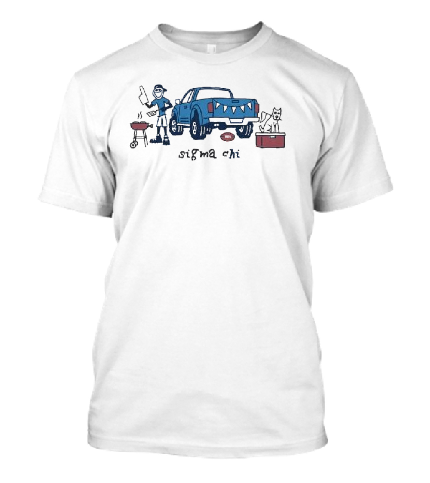 Drop 009 Sigma Chi Tailgating Truck Grill Football Dog T-Shirt