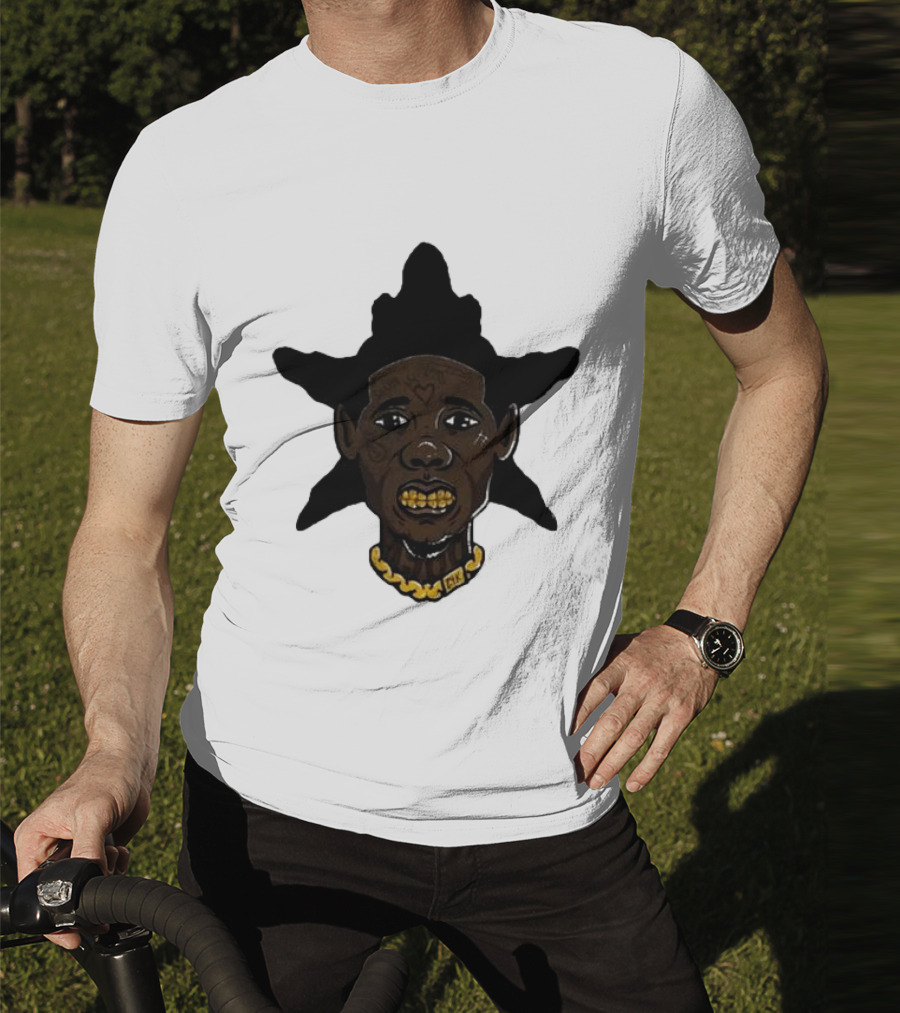 El Snappo Zootieee Wrld Star Head Gold Teeth Necklace T-Shirt