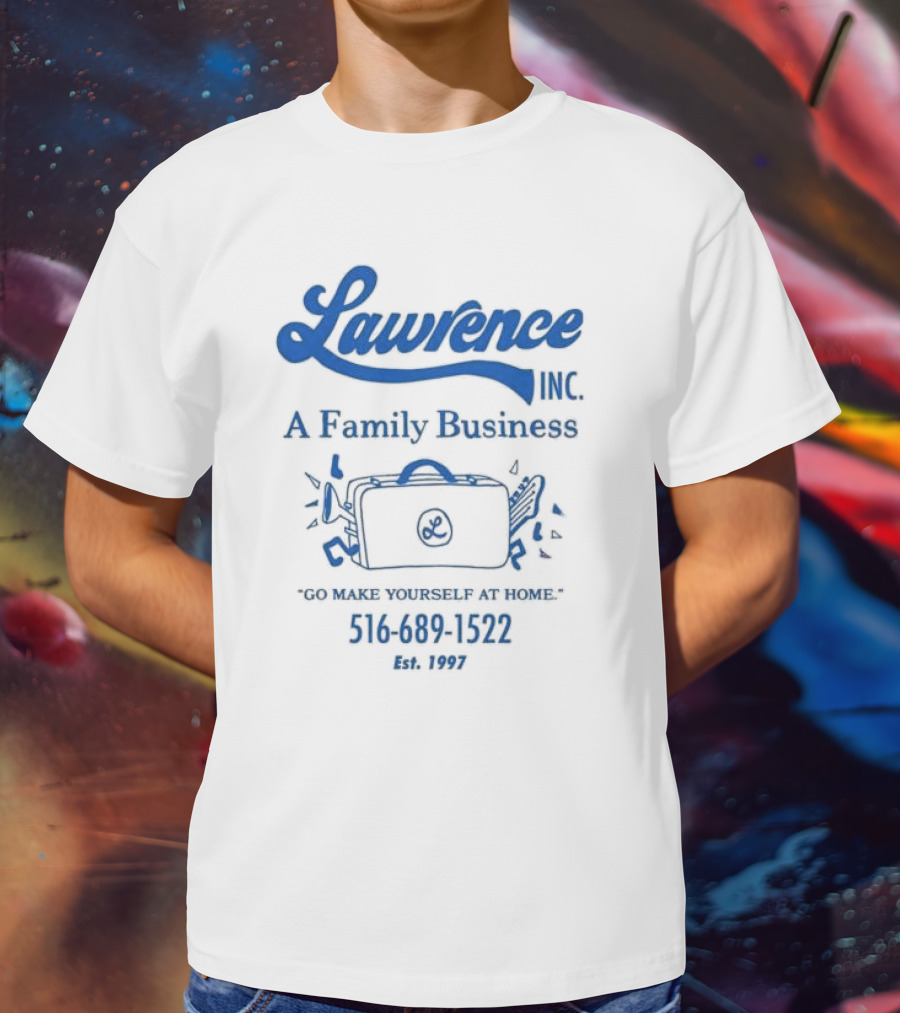 Lawrence Inc A Family Business Briefcase Icon Go Make Yourself At Home 516 689 1522 Est 1997 T-Shirt