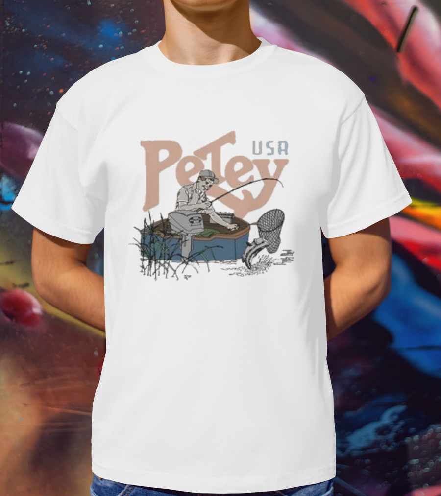 Petey USA Fishing With Catch And Tackle T-Shirt
