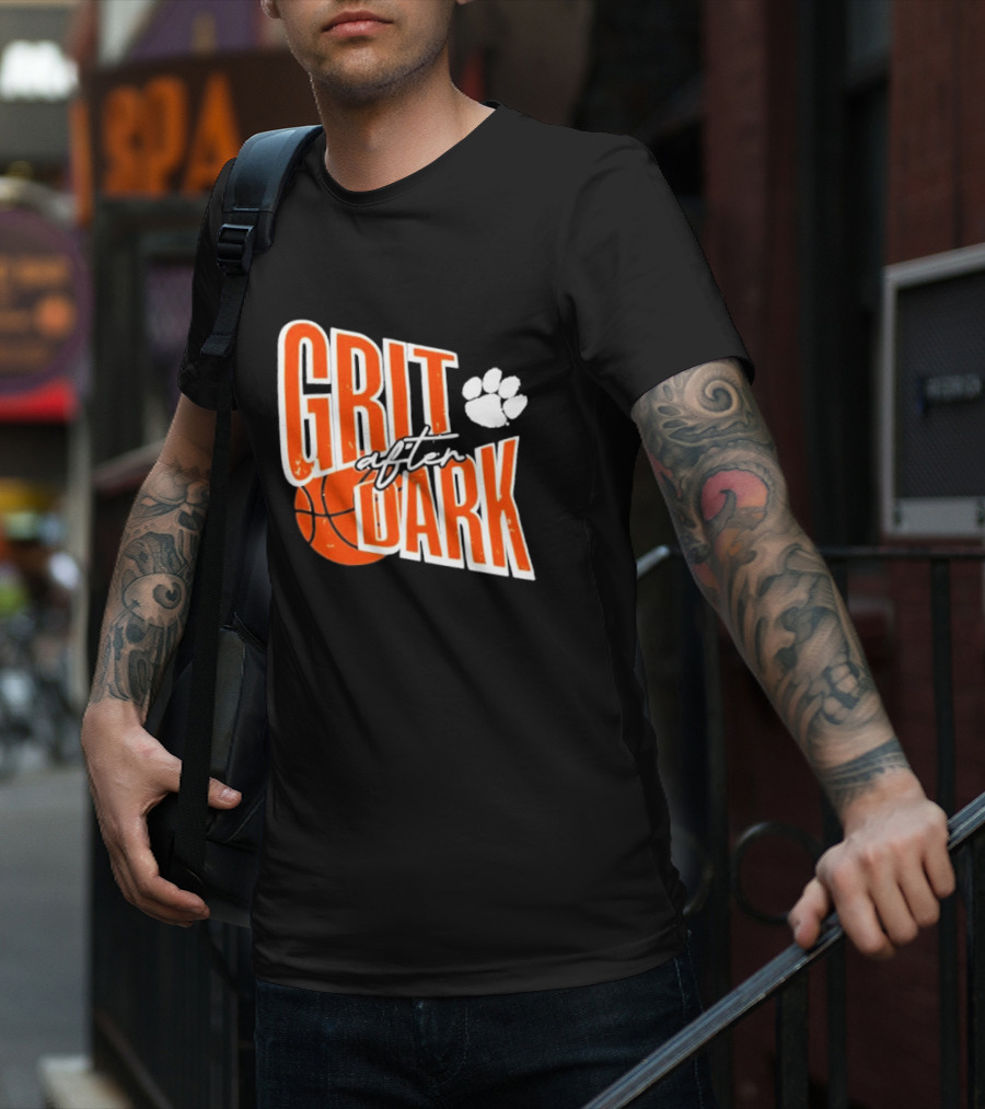 Grit After Dark Basketball Paw Prints T-Shirt
