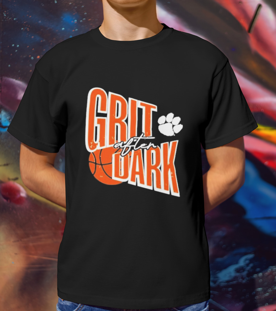 Grit After Dark Basketball Paw Prints T-Shirt