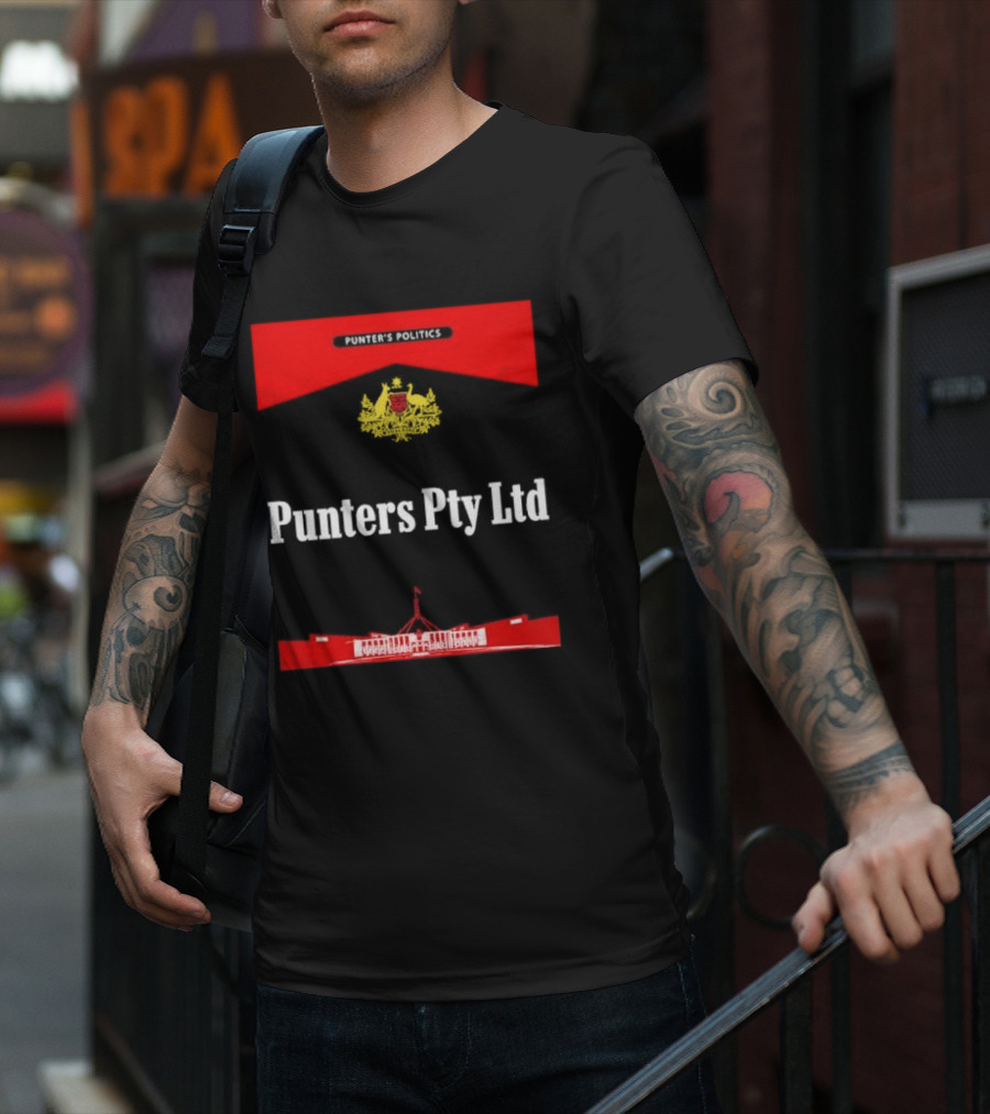 Punter’s Politics Punters Pty Ltd Government Parliament Building Emblem T-Shirt