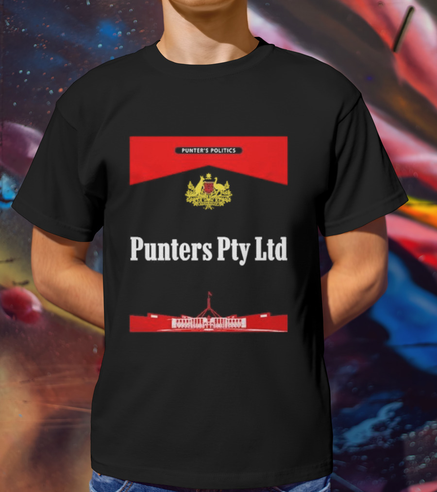 Punter’s Politics Punters Pty Ltd Government Parliament Building Emblem T-Shirt