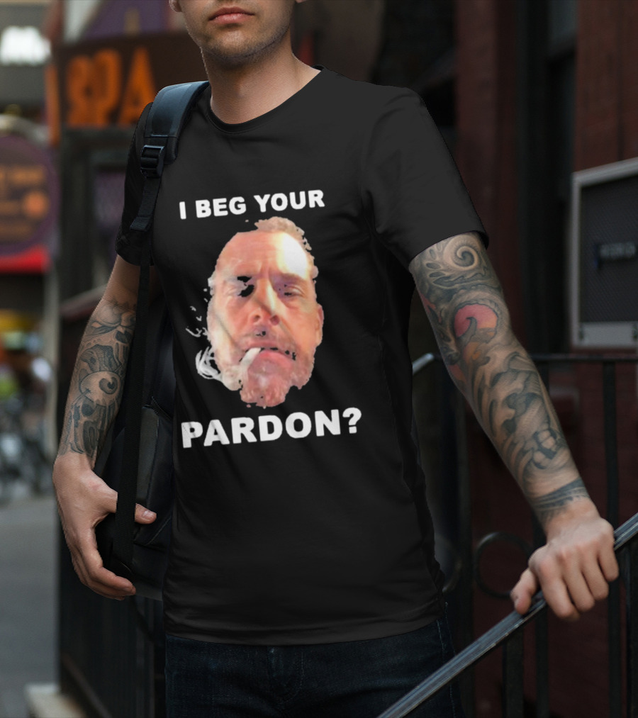I Beg Your Pardon? Smoking Face Image T-Shirt