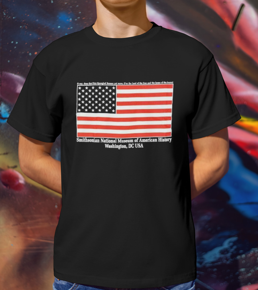 Smithsonian National Museum Of American History American Flag Washington DC USA T-Shirt