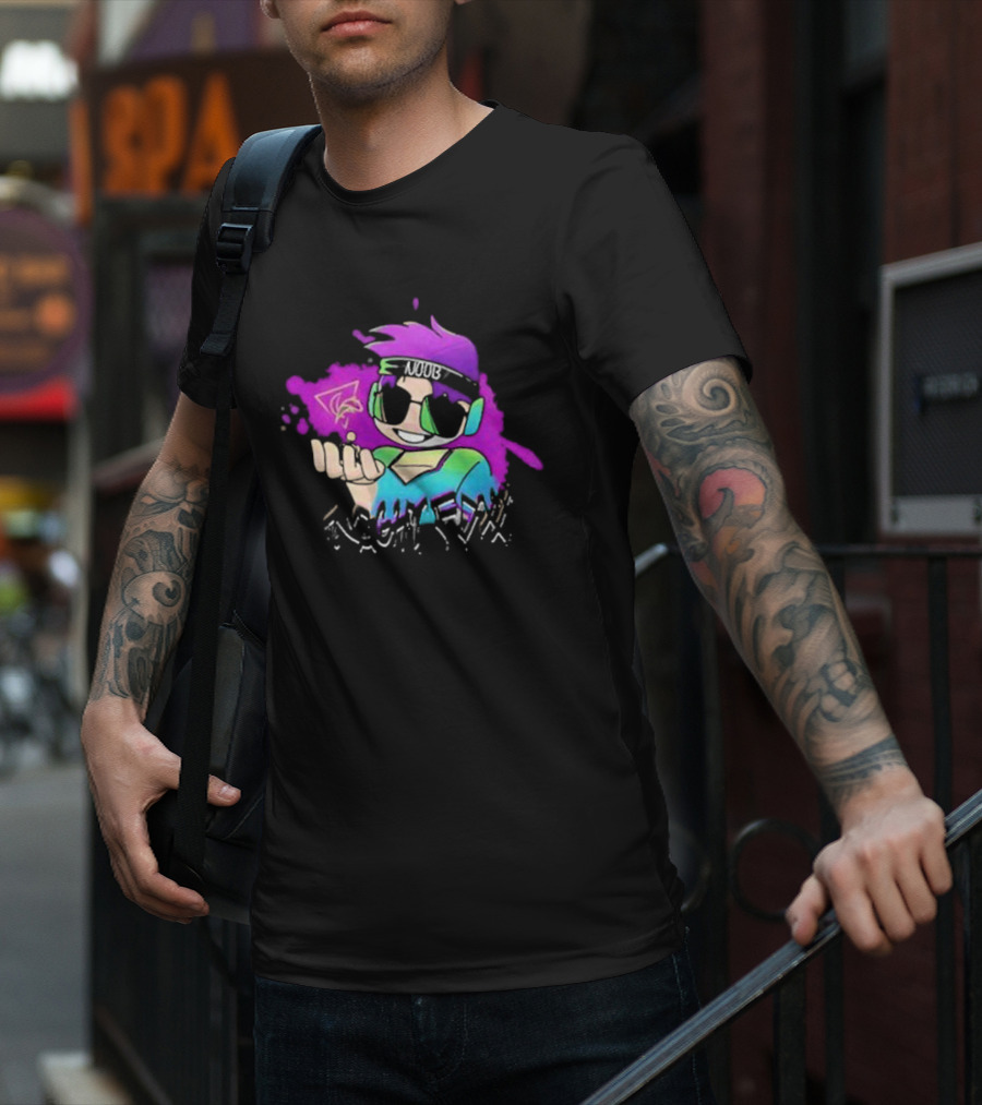 Nightfoxx Noob Headband Spray Paint T-Shirt