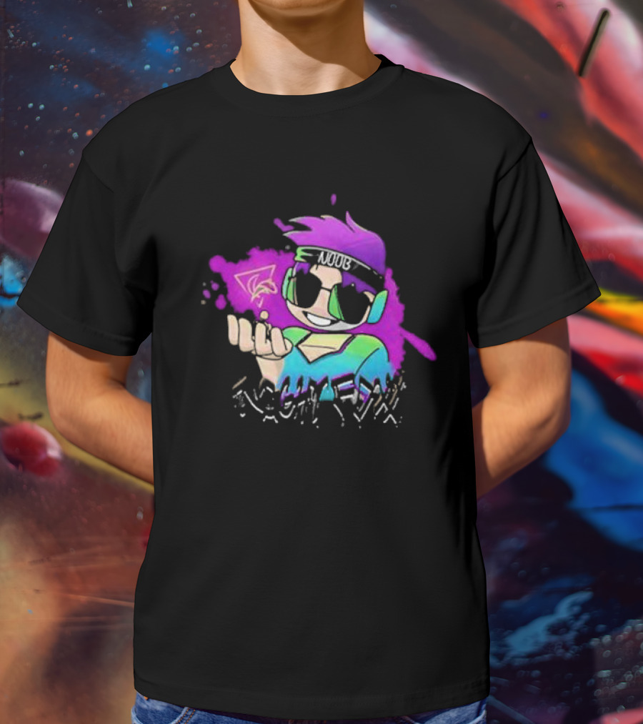 Nightfoxx Noob Headband Spray Paint T-Shirt