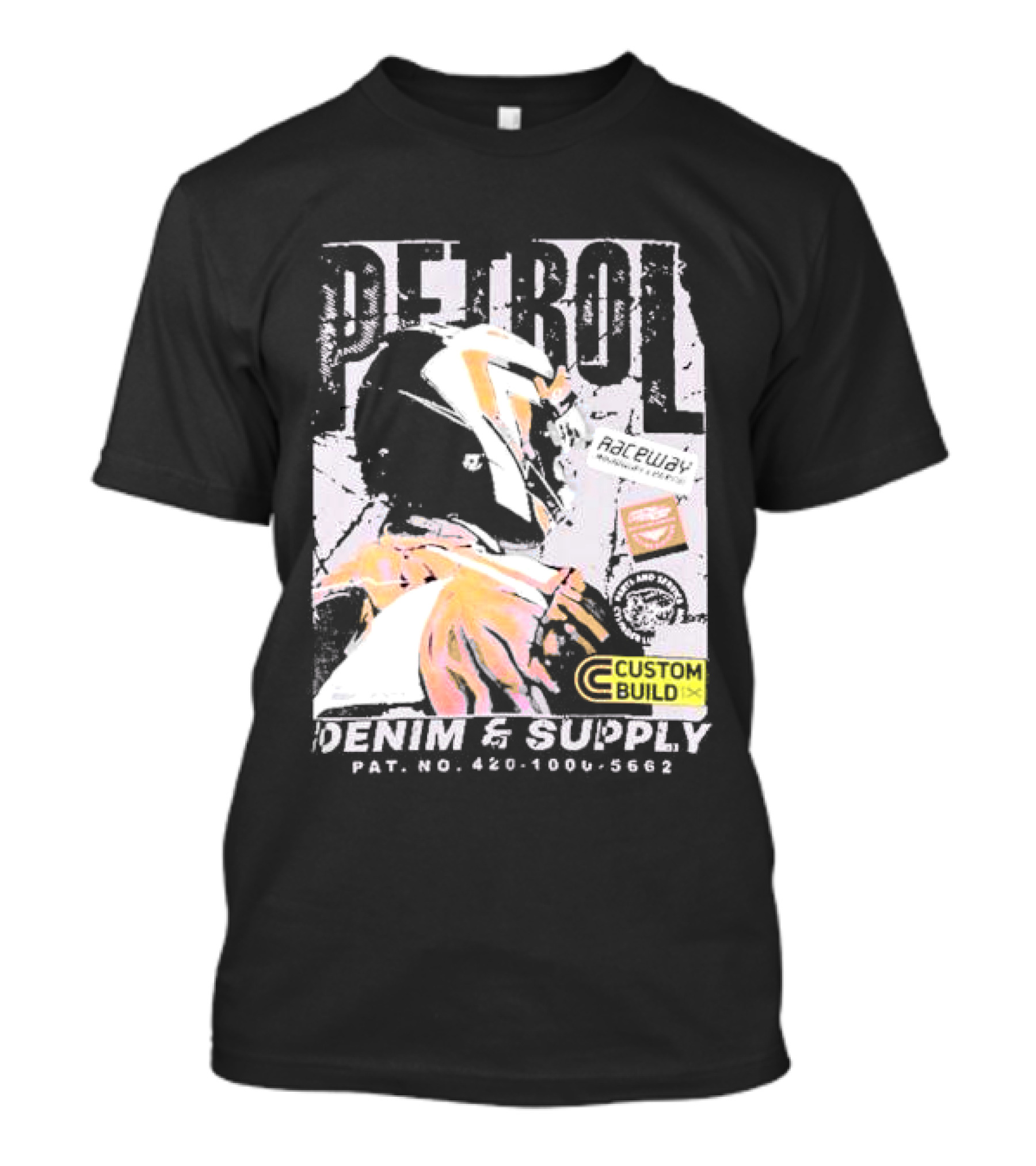 PETROL Raceway Custom Build Denim And Supply CVC Jersey Fabric 164951-U T-Shirt