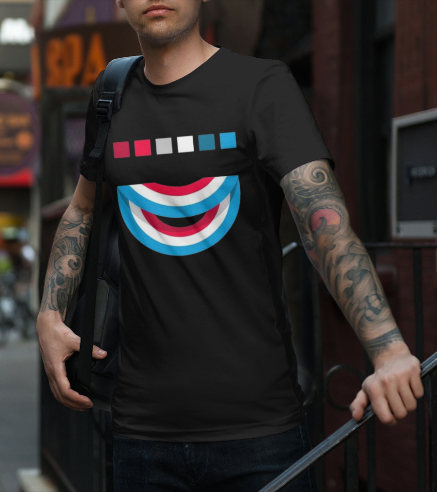 Tavar Zawacki LAZY CIRCLE Wynwood Walls Red White Blue Arches T-Shirt
