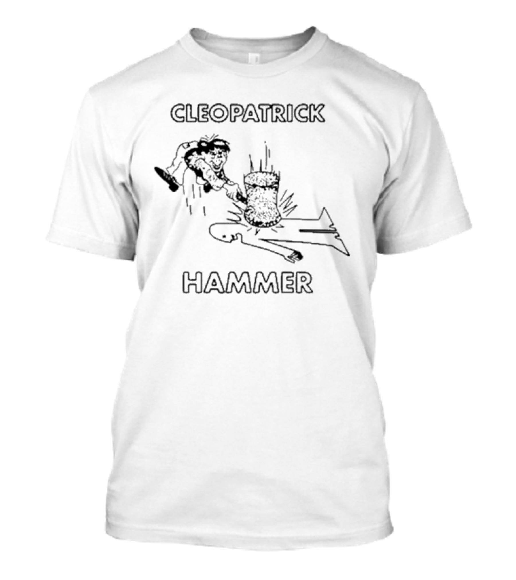 CLEOPATRICK HAMMER Silhouette Comic Style Cartoon T-Shirt