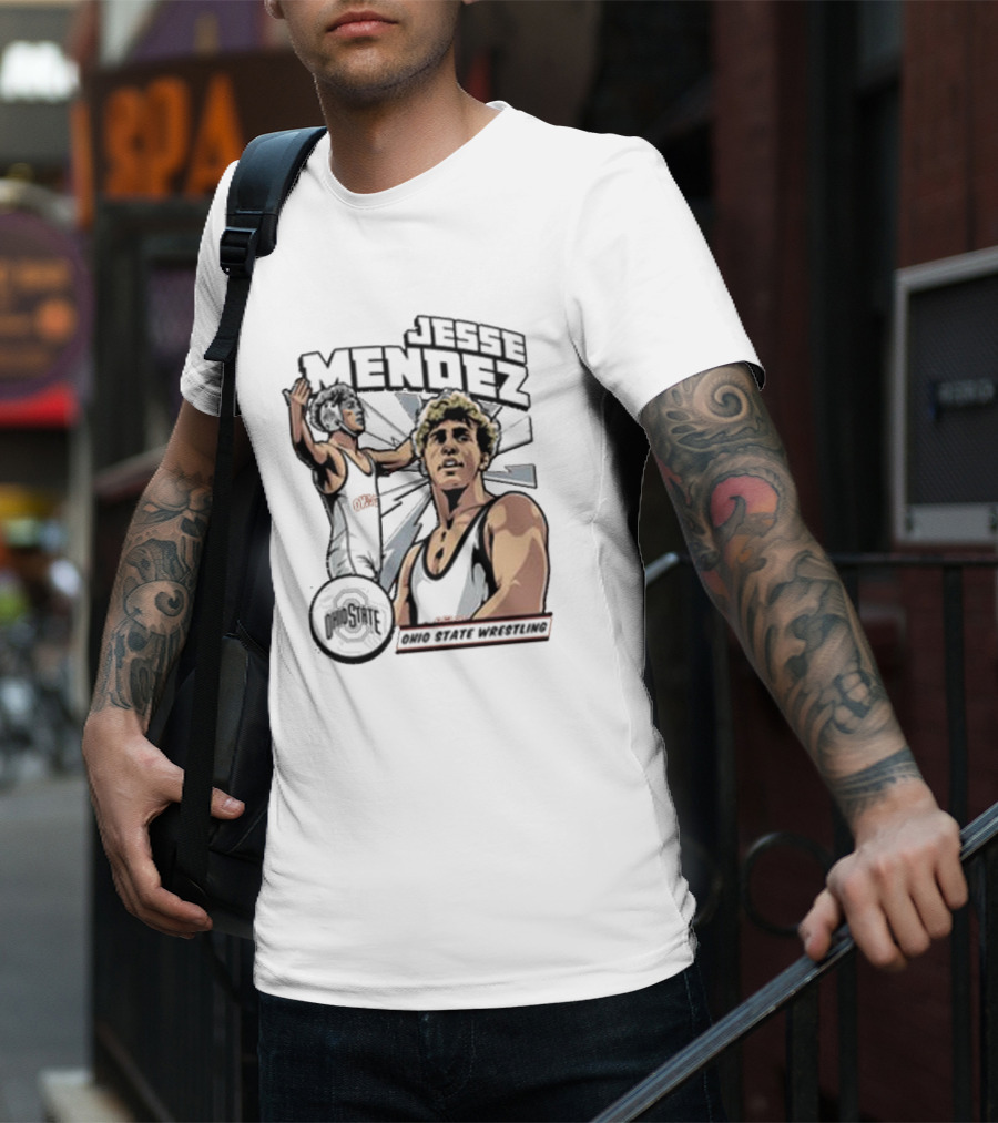 Jesse Mendez Ohio State Wrestling Buckeyes Icon NIL T-Shirt
