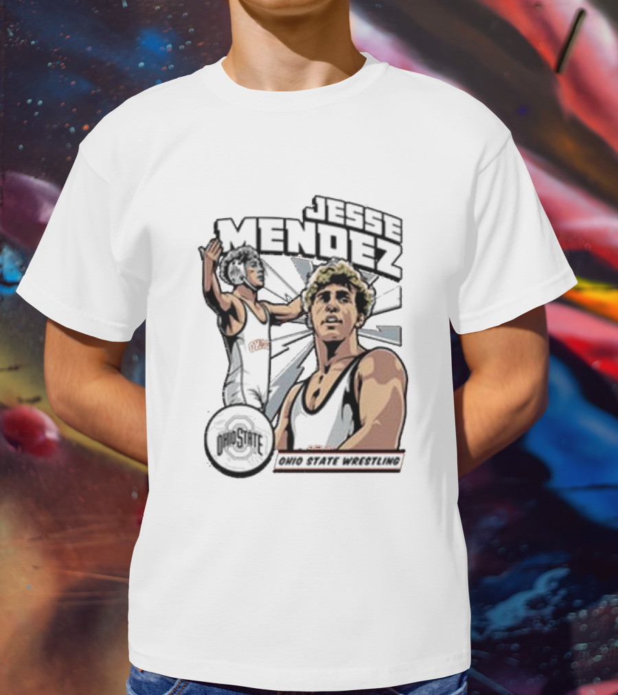 Jesse Mendez Ohio State Wrestling Buckeyes Icon NIL T-Shirt