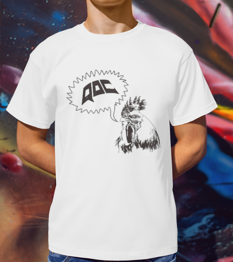 QOC Rooster Quarters Of Change Speech Bubble T-Shirt