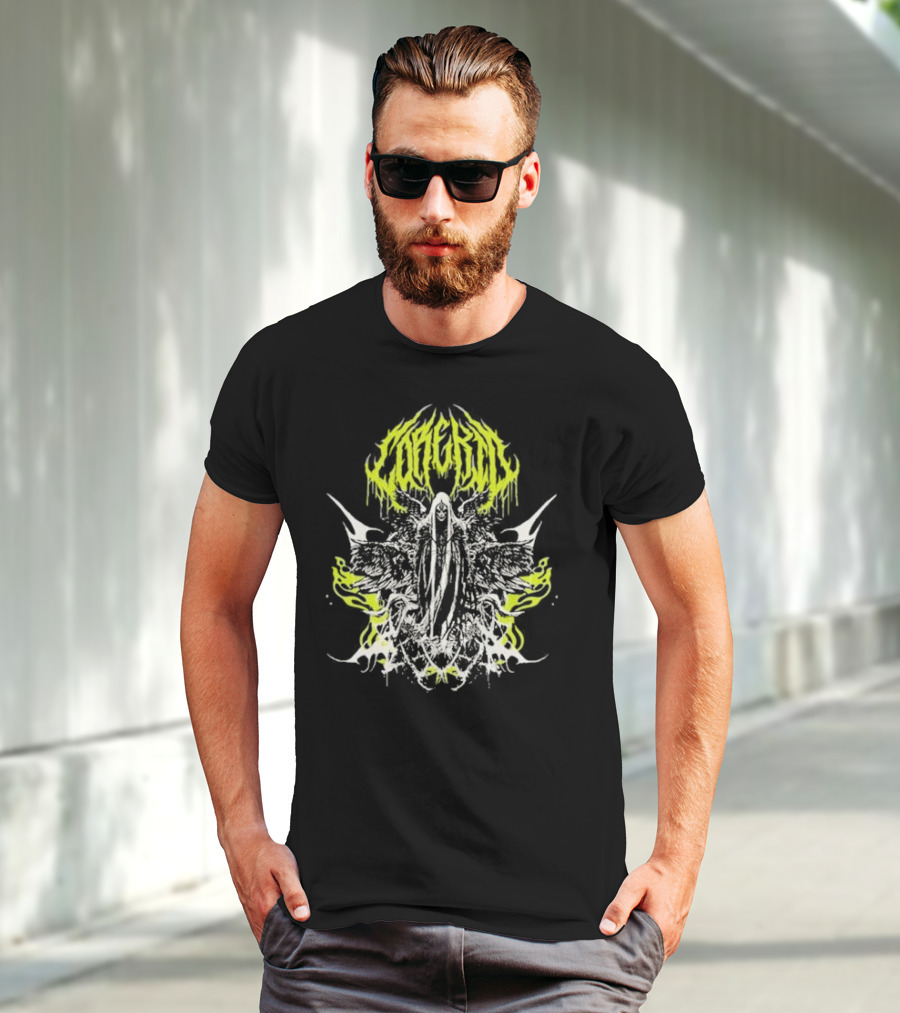 Corekid Dark Angel Grim Reaper Gothic Wings Neon T-Shirt