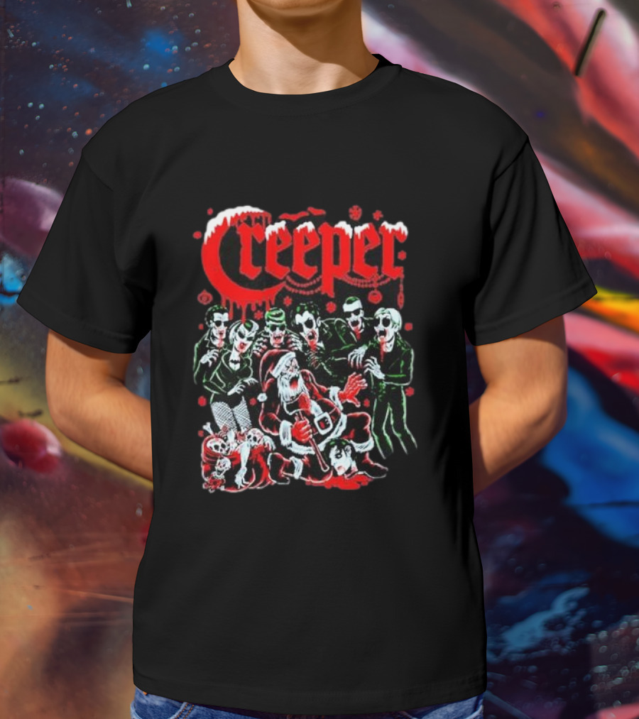 Creeper Sol Rac Santa Christmas Party T-Shirt