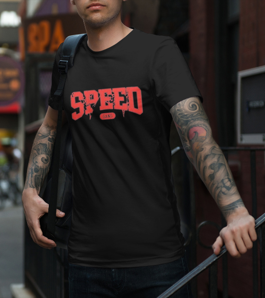 Speed Gang Spider Letters T-Shirt