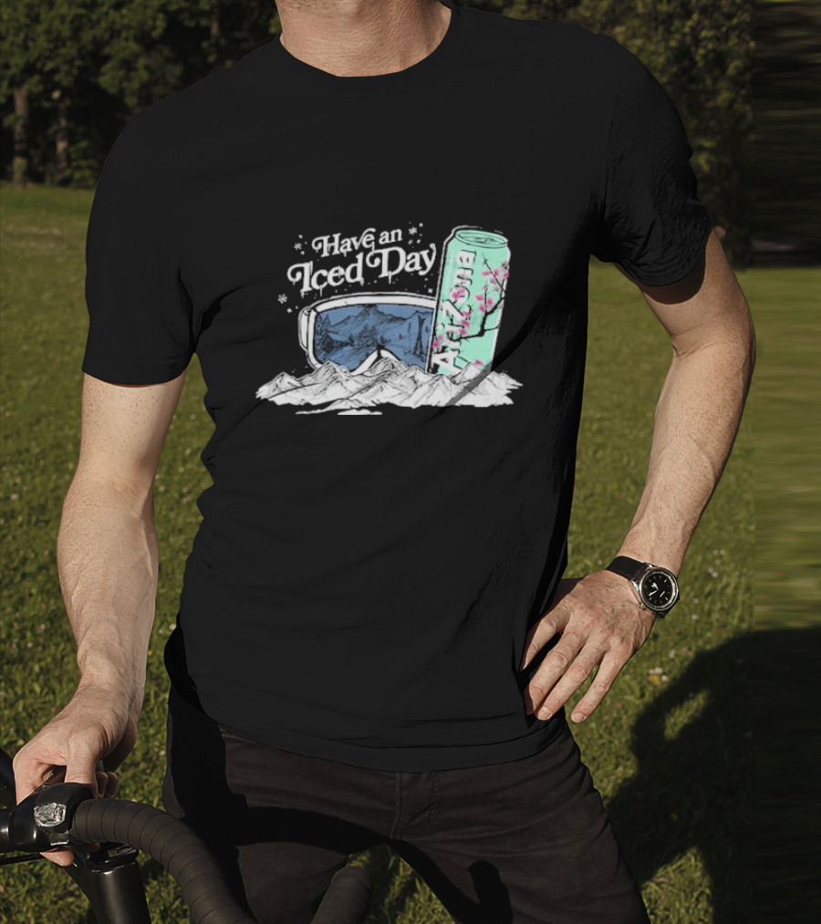 Have An Iced Day Arizona Can Sunglasses Snowy Mountains Blossom T-Shirt