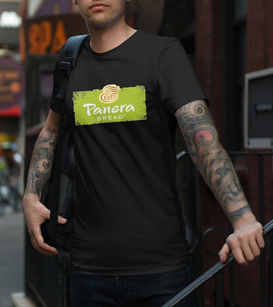 Panera Bread Restaurant Green Logo With Iconic Woman T-Shirt