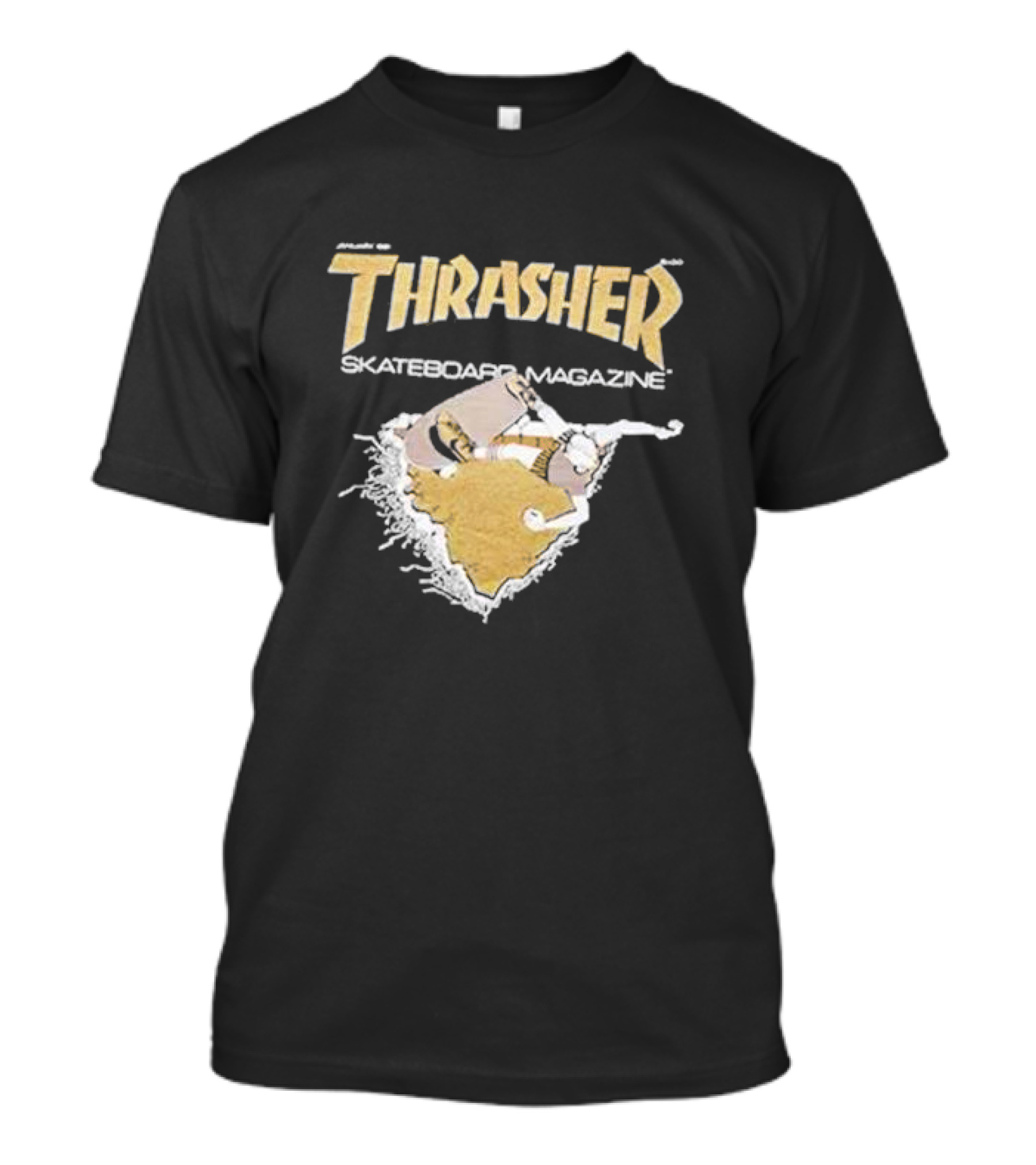 Thrasher Skateboard Magazine Torn Concrete T-Shirt