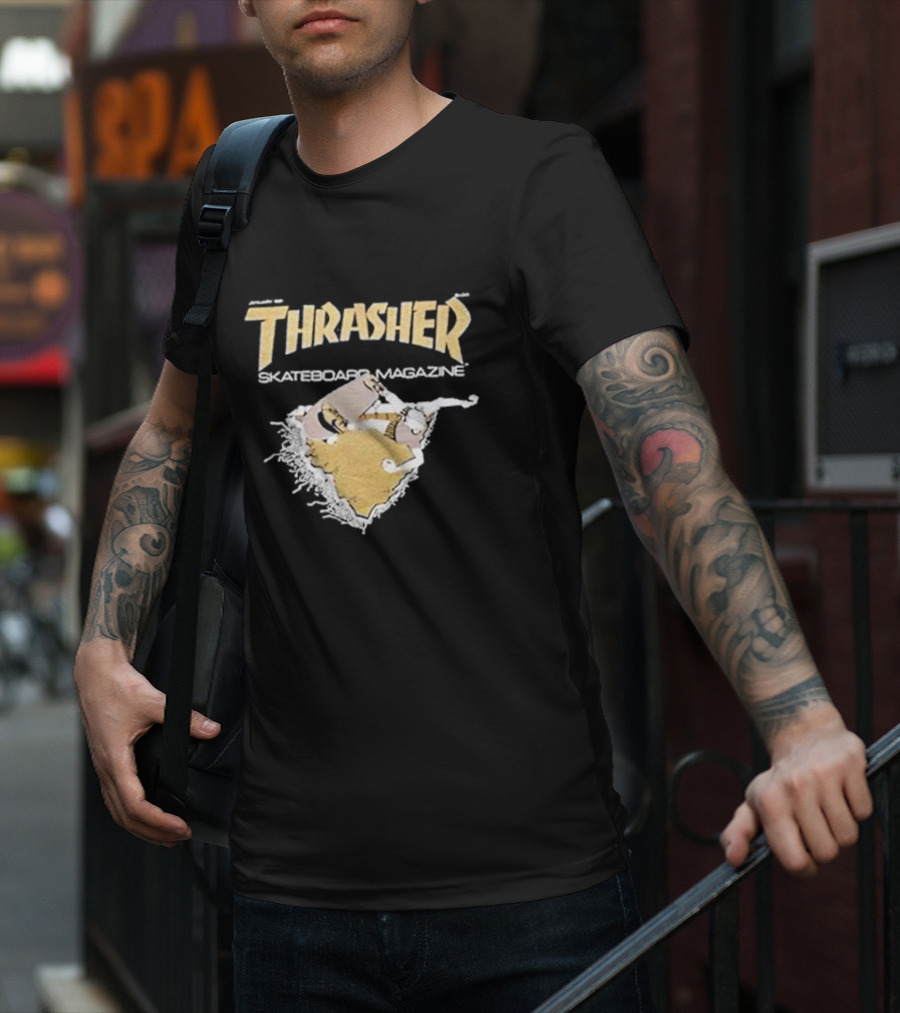 Thrasher Skateboard Magazine Torn Concrete T-Shirt