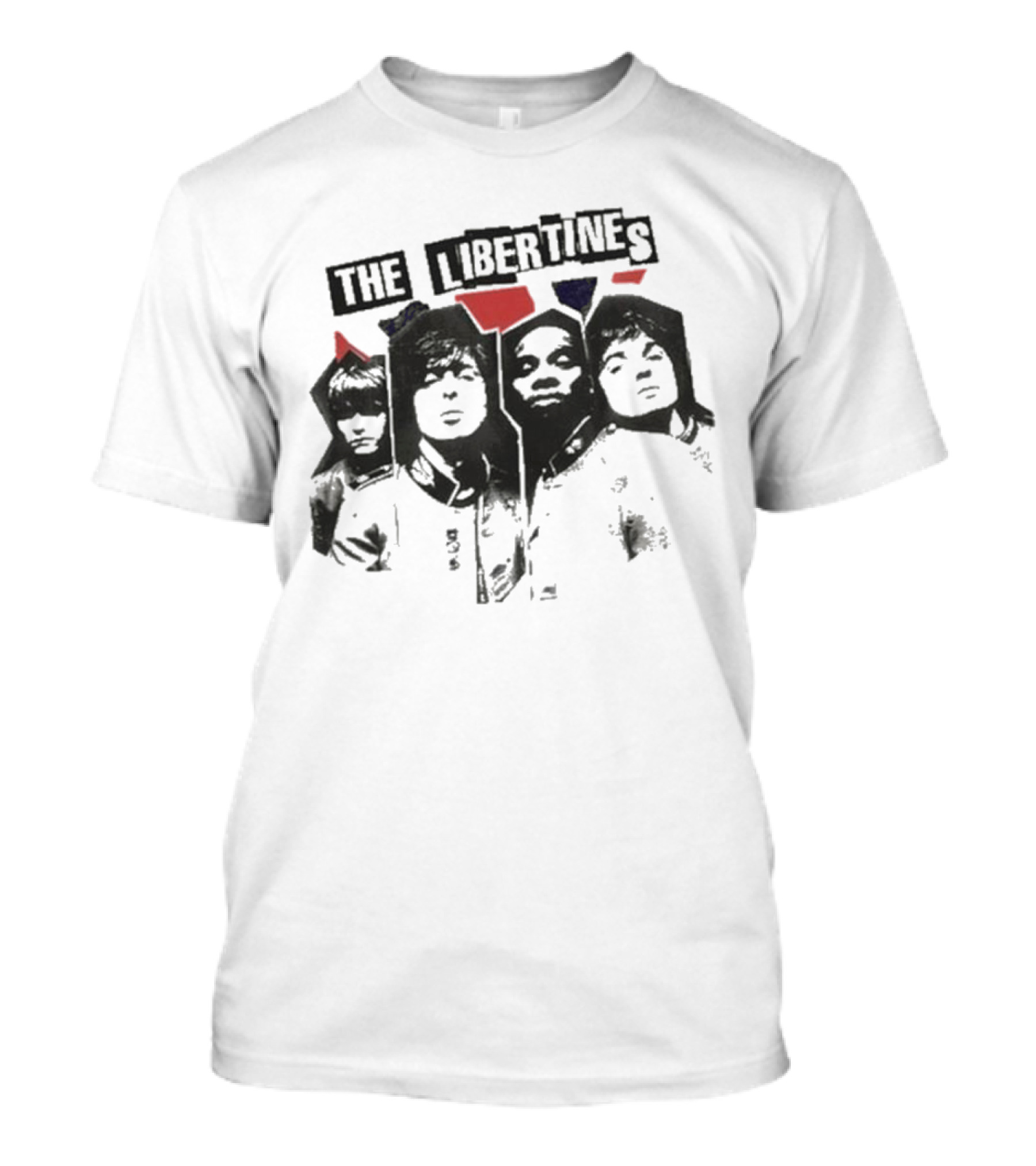 The Libertines Band Portrait RIP Flag Xerox T-Shirt