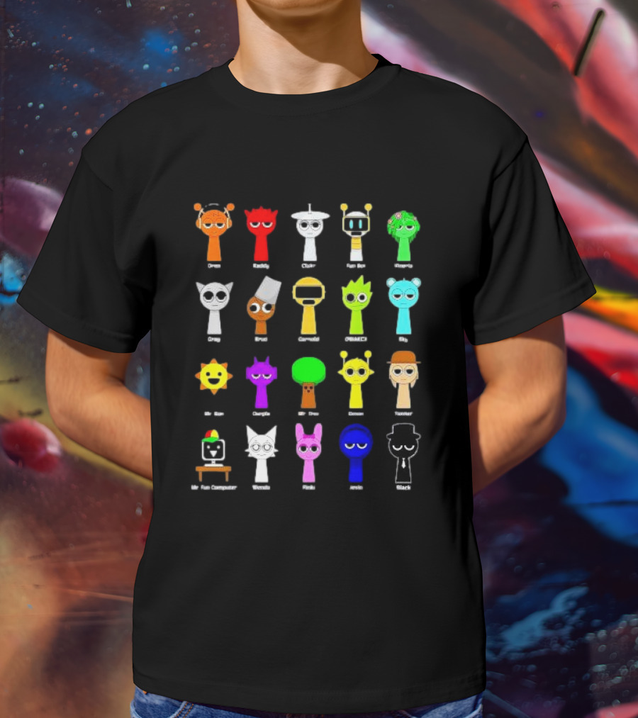 Drew Raddity Chister Furm Furm Mangelo Drag Brad Garrold CHANCE Mr. Sun Chingtra Drew Somner Yoomker Mr. Fun Computer Vexvita Rinks Jumia Black T-Shirt