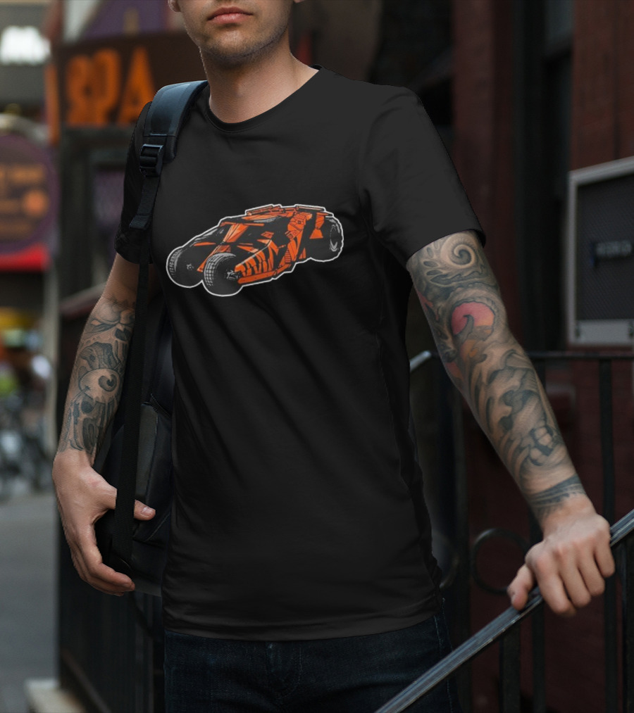 Cincy Ss Joemobile Orange And Black Vehicle With Bold Tires T-Shirt