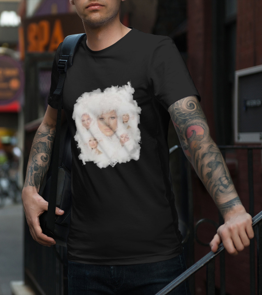 Drag Queen Crystal Envy Photo Collage Feathery Portrait Compilation T-Shirt