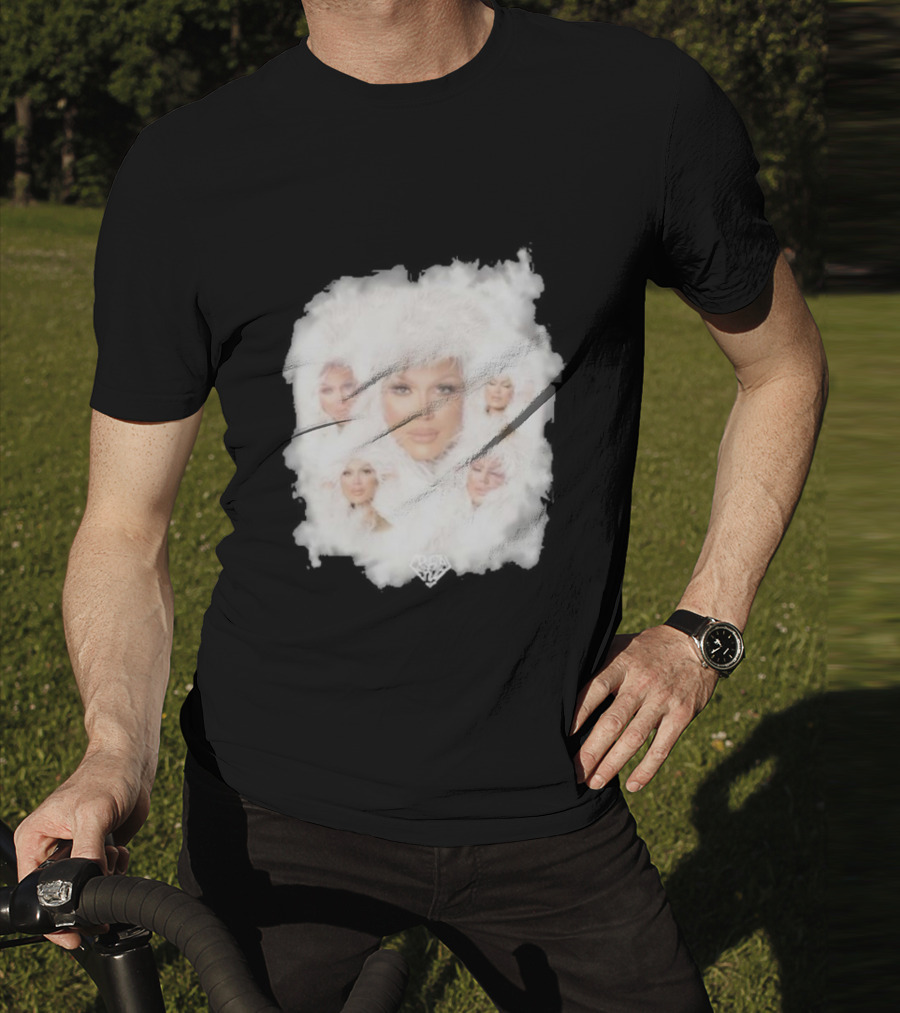 Drag Queen Crystal Envy Photo Collage Feathery Portrait Compilation T-Shirt