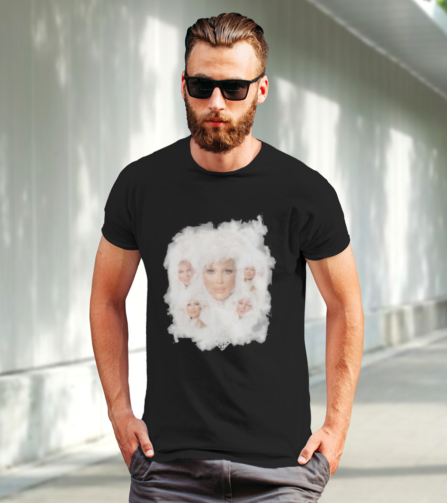 Drag Queen Crystal Envy Photo Collage Feathery Portrait Compilation T-Shirt