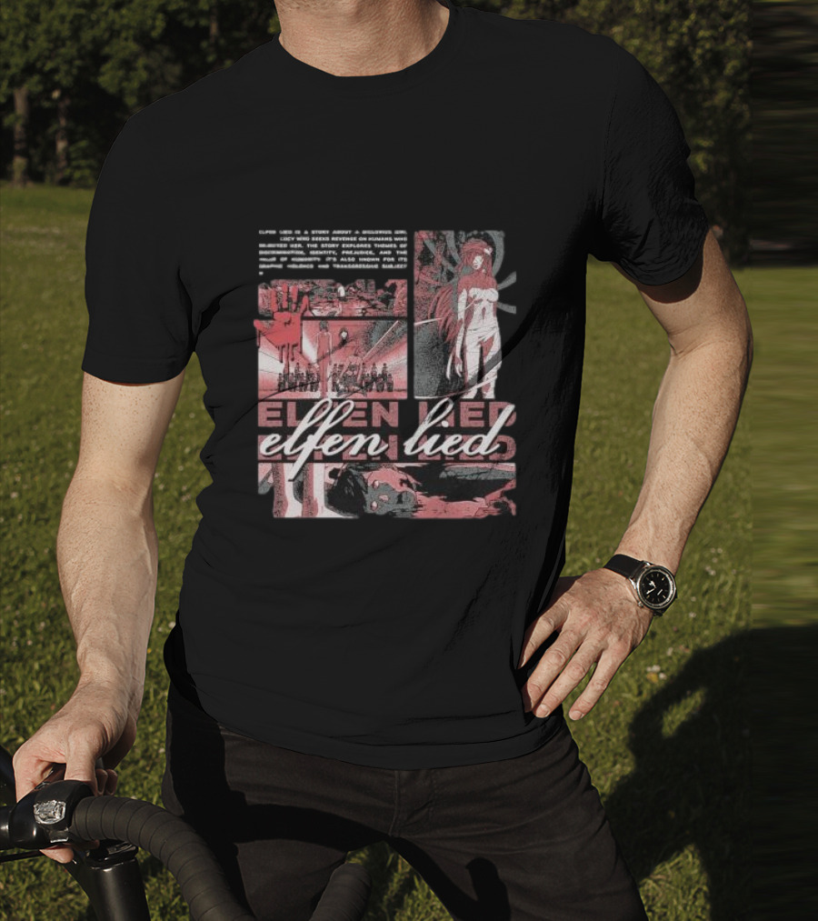 Elfen Lied Story And Imagery With Elfen Lied Text And Visual Elements T-Shirt