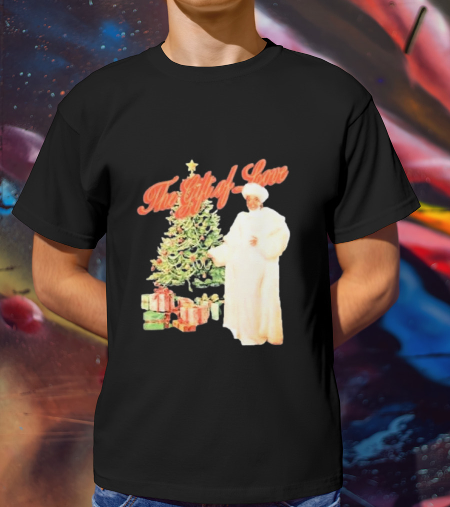 The Gift Of Love Christmas Tree Retro Style Jennifer Hudson T-Shirt