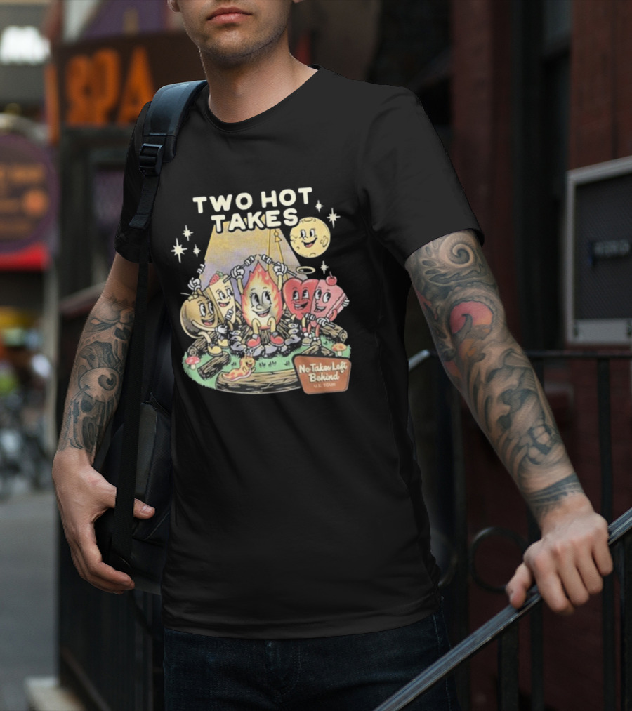 Two Hot Takes Campfire Characters No Takes Left Behind U.S. Tour T-Shirt