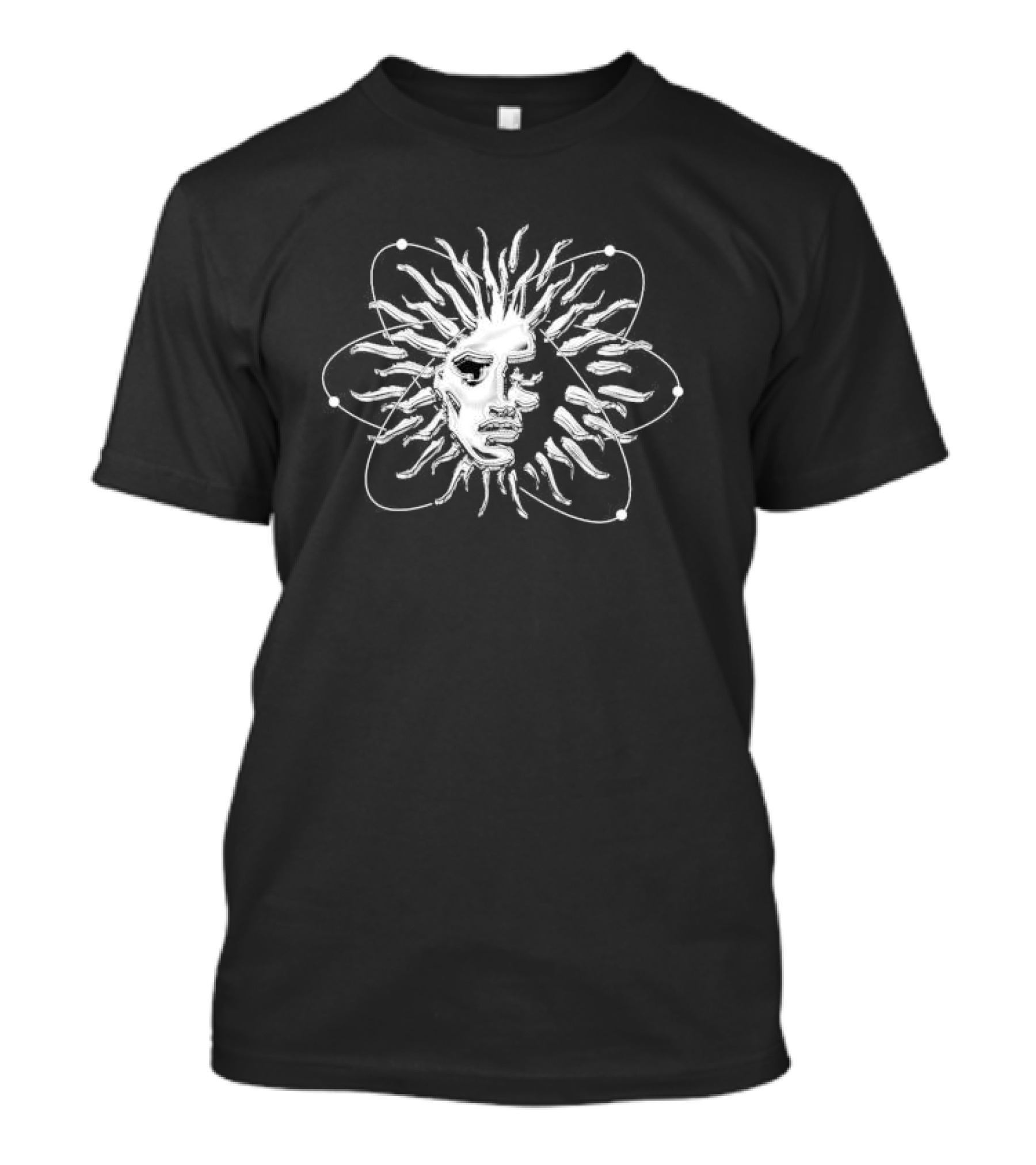 V Atom Sun Face T-Shirt