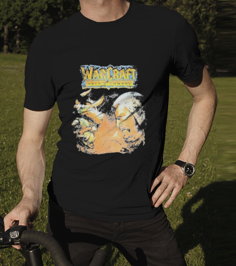 Warcraft Orcs And Humans Showdown Fantasy Battle Grey T-Shirt