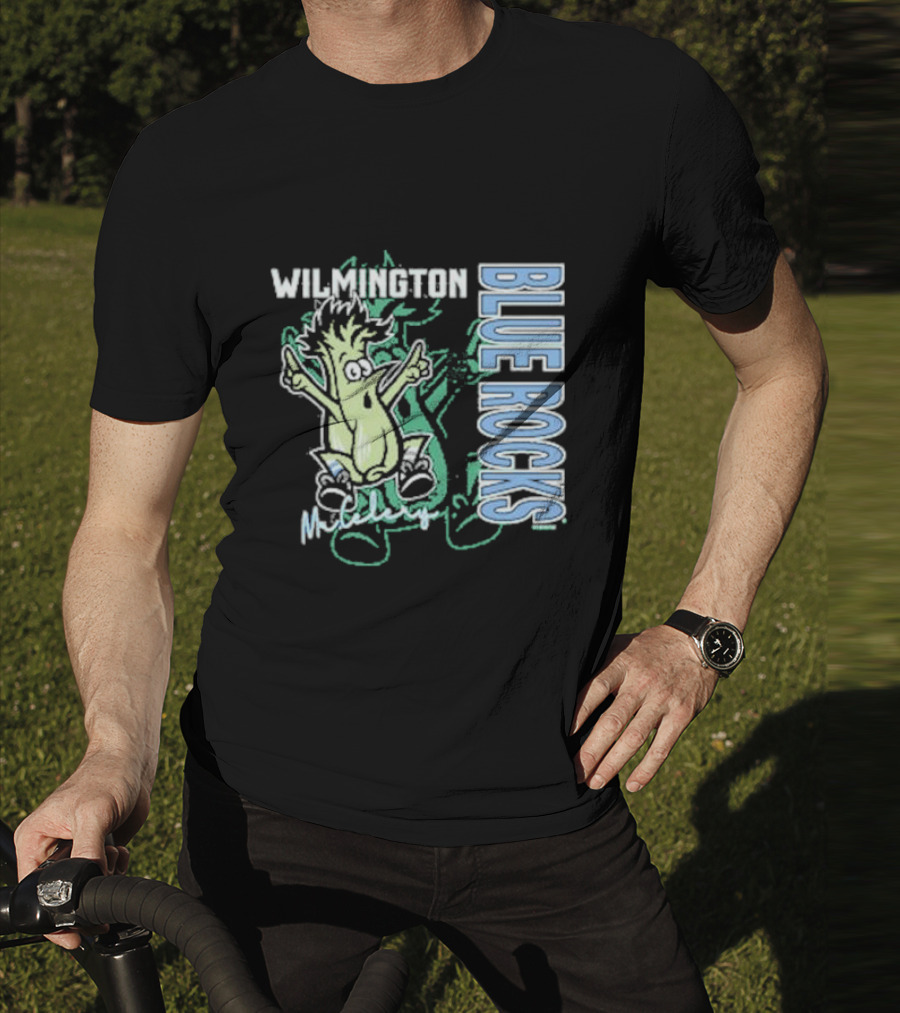 Wilmington Blue Rocks Mr. Celery Character T-Shirt