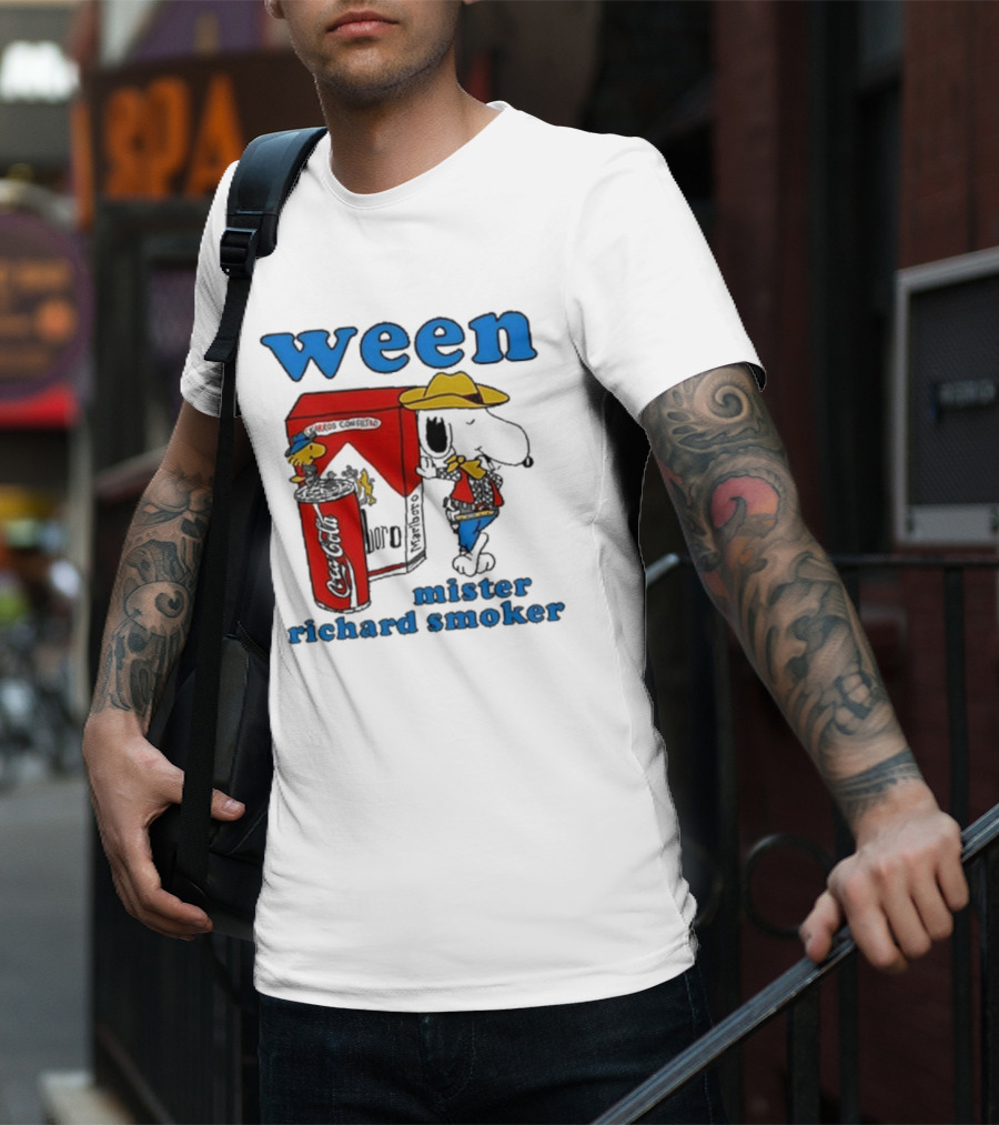 Ween Mister Richard Smoker Snoopy Coca-Cola Marlboro T-Shirt