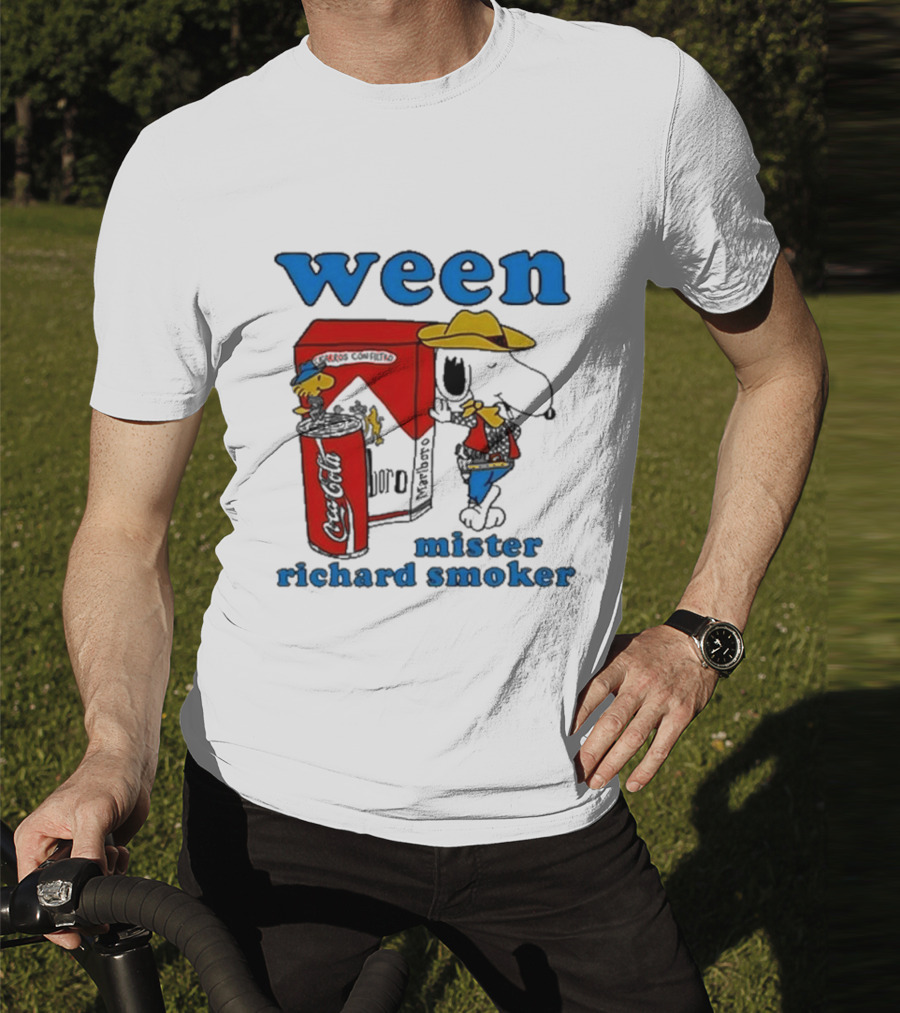 Ween Mister Richard Smoker Snoopy Coca-Cola Marlboro T-Shirt