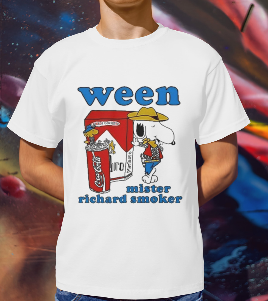 Ween Mister Richard Smoker Snoopy Coca-Cola Marlboro T-Shirt