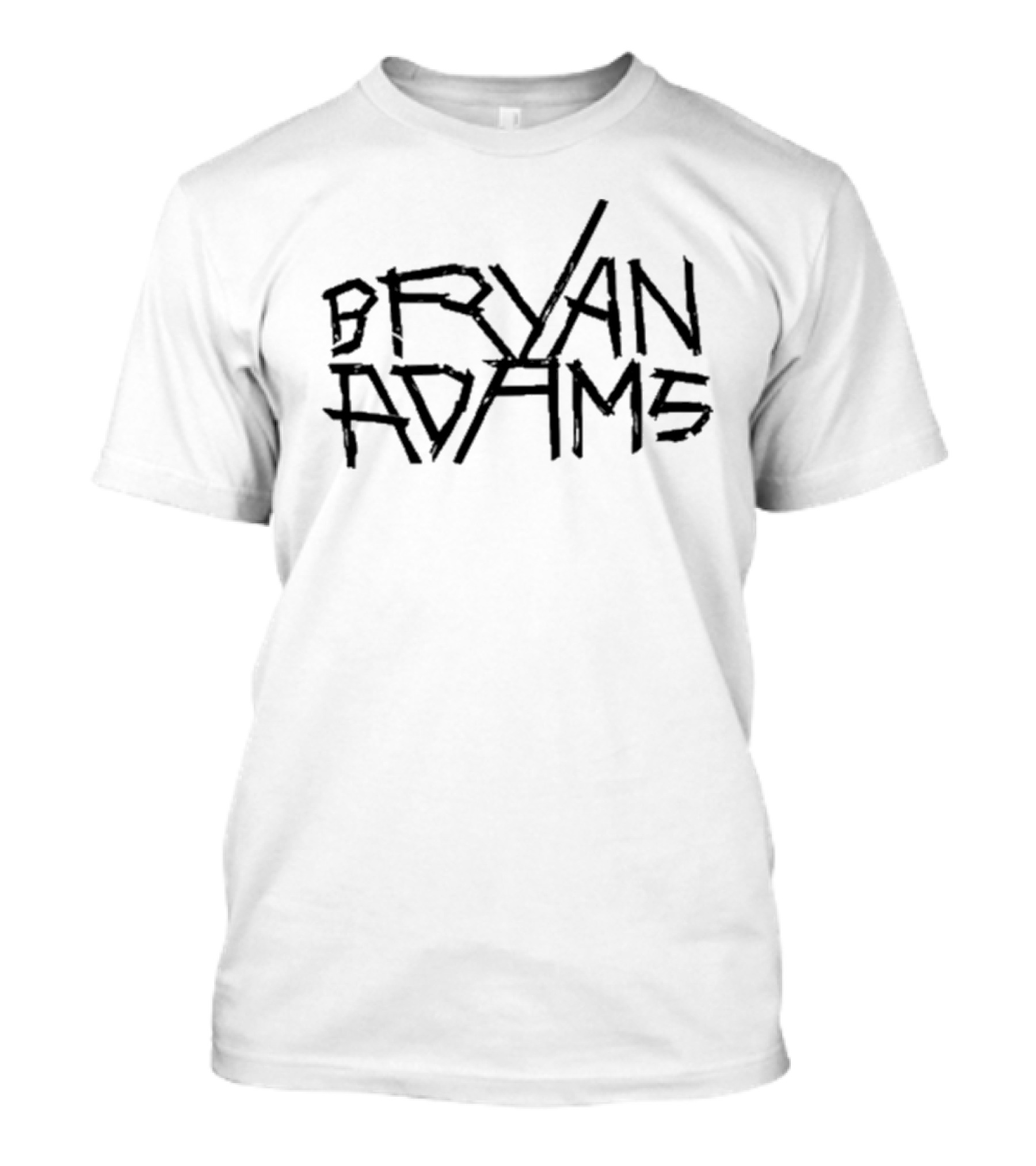 BRYAN ADAMS Logo Messy Happy Text T-Shirt
