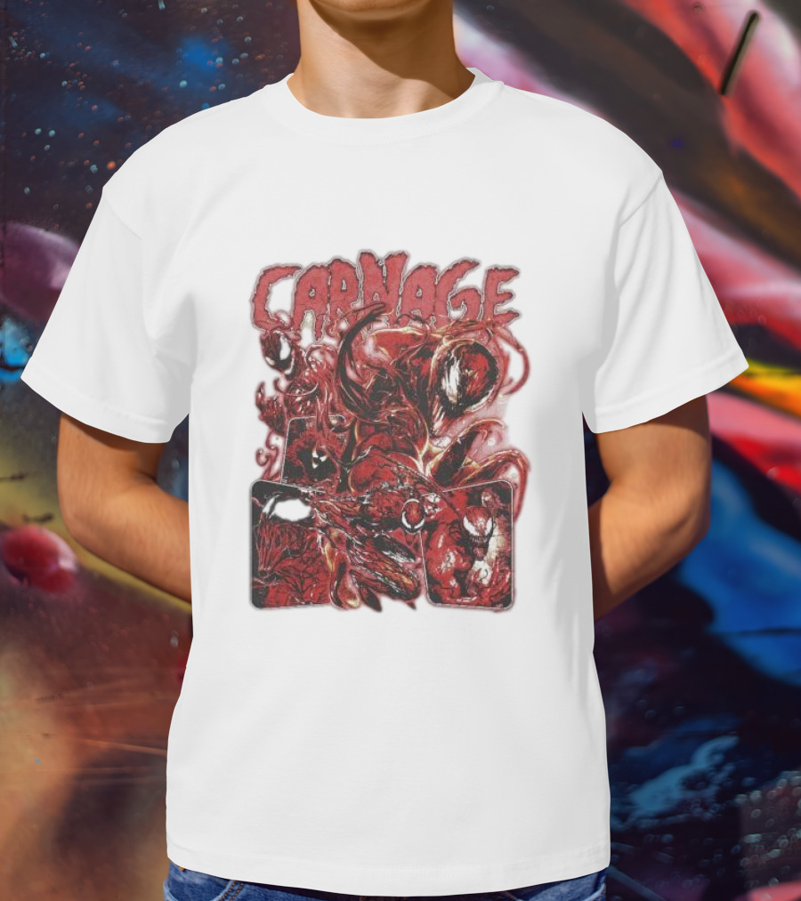 Carnage Supervillain Comic Panel T-Shirt
