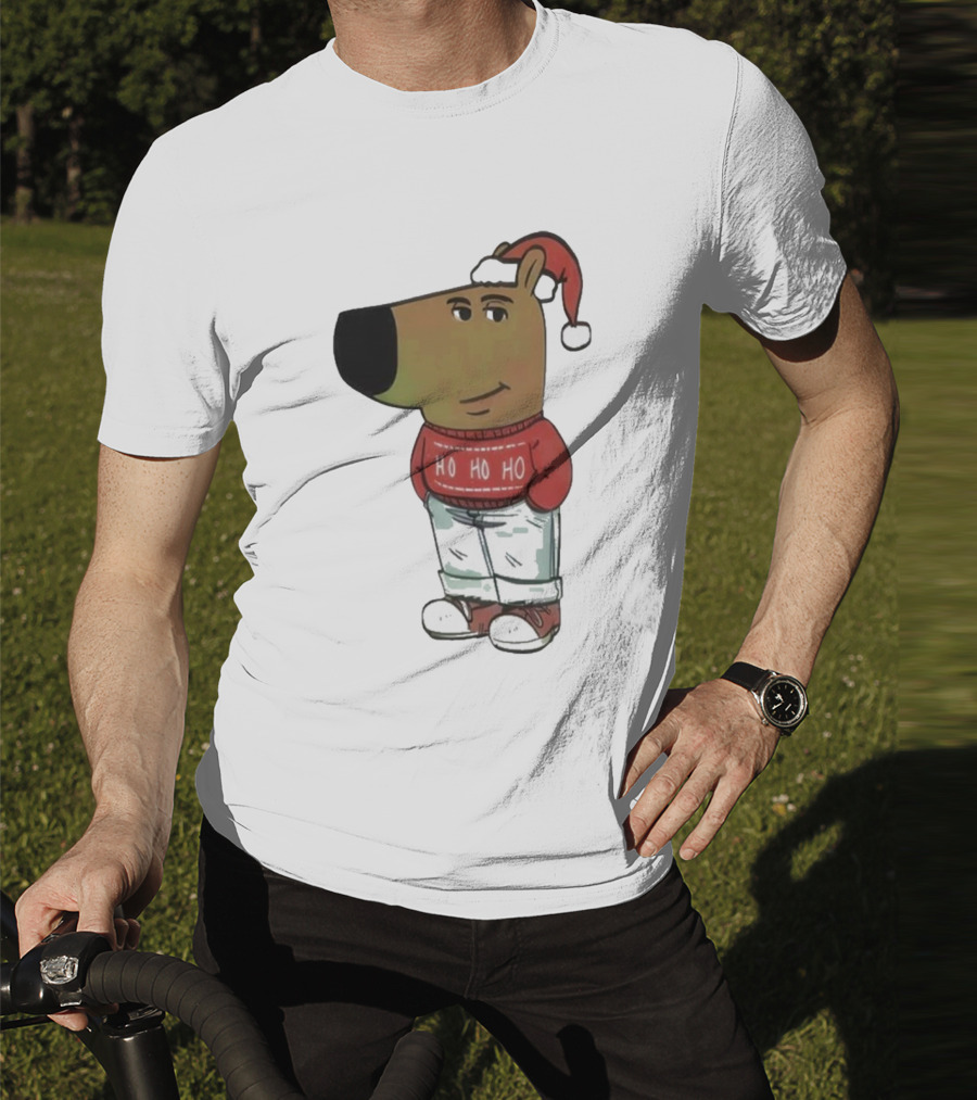 Ho Ho Ho Chill Guy Dog Christmas T-Shirt