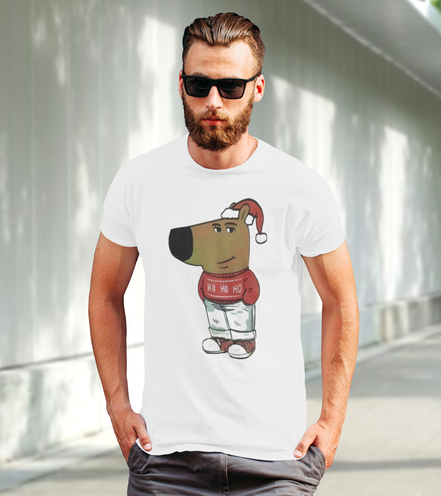 Ho Ho Ho Chill Guy Dog Christmas T-Shirt
