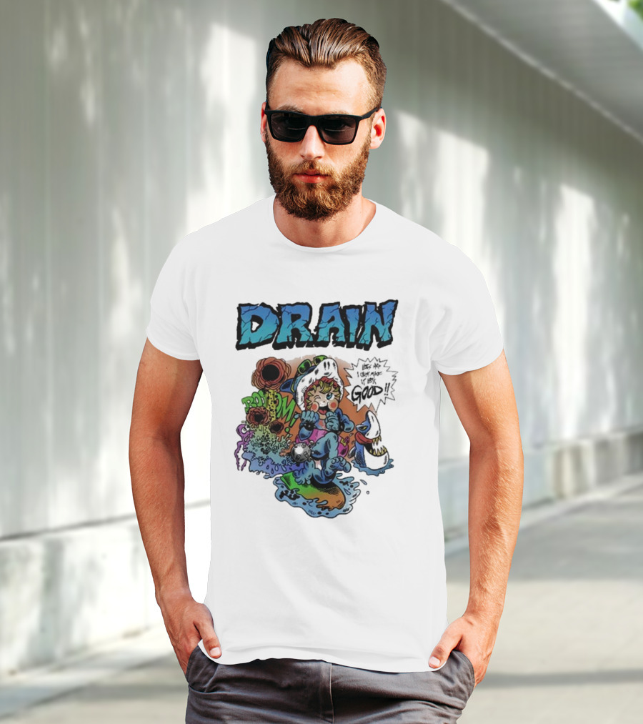 DRAIN Life's Hard But I Got It Good Skater Duck Bombs T-Shirt