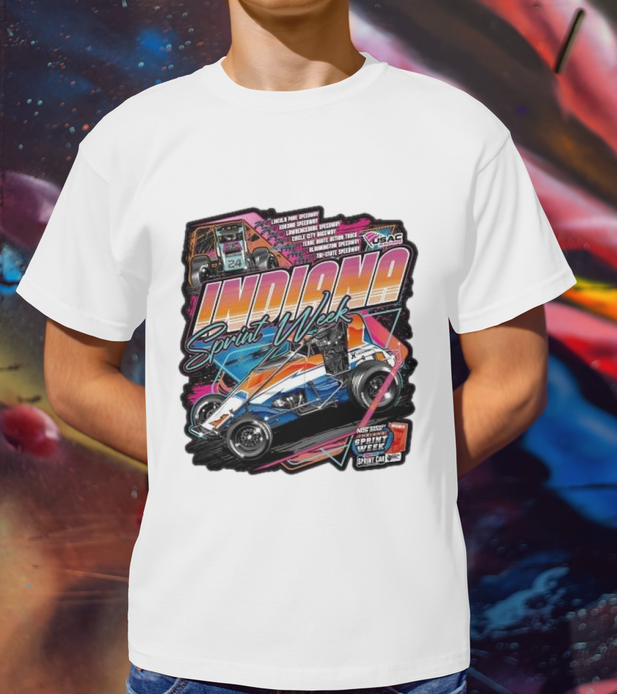Indiana Sprint Week USAC Sprint Car Racing T-Shirt