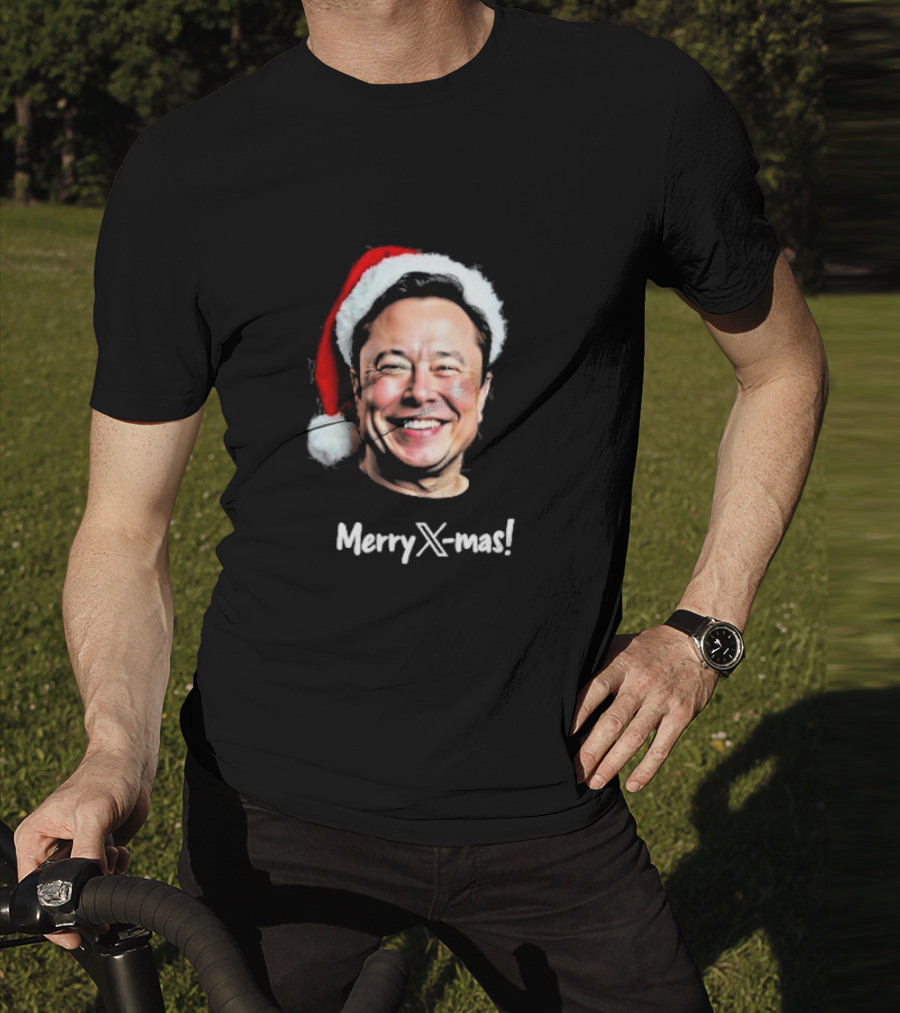 Eleon Musk Merry X-mas Santa Claus Christmas T-Shirt