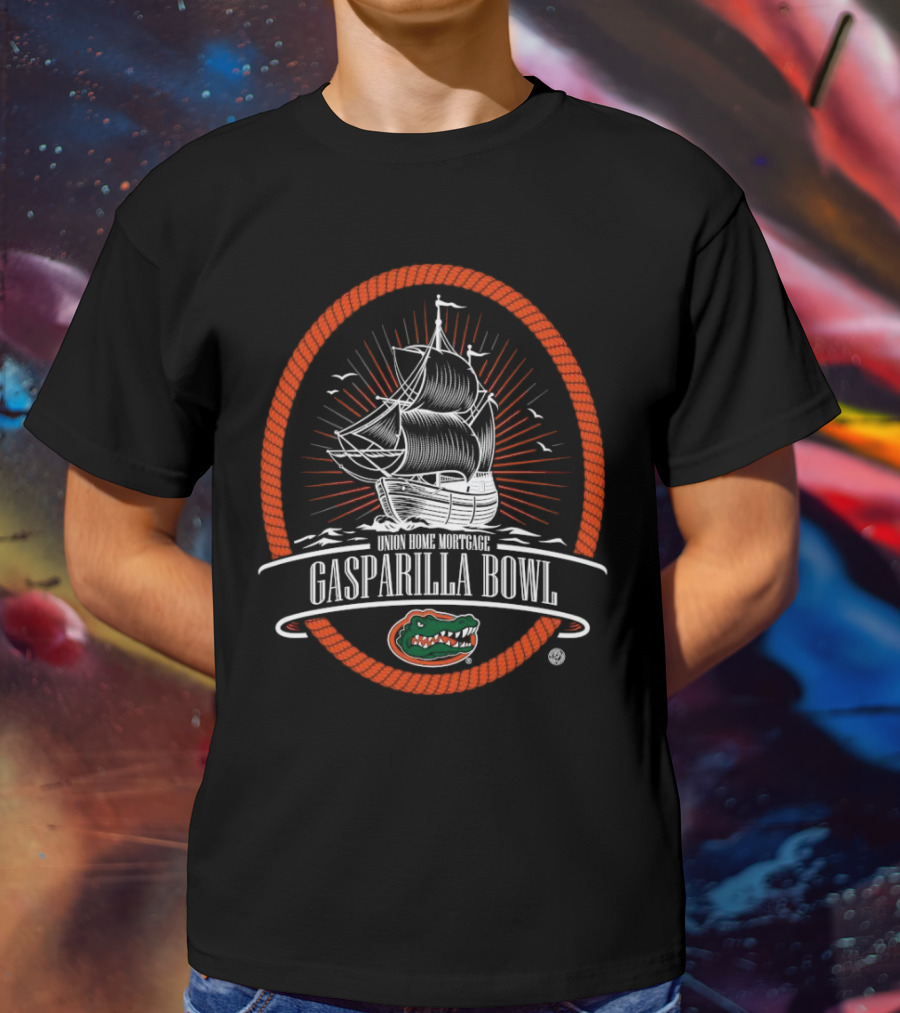 Florida Gators Union Home Mortgage Gasparilla Bowl Pirate Ship T-Shirt